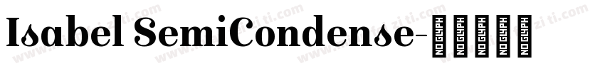Isabel SemiCondense字体转换